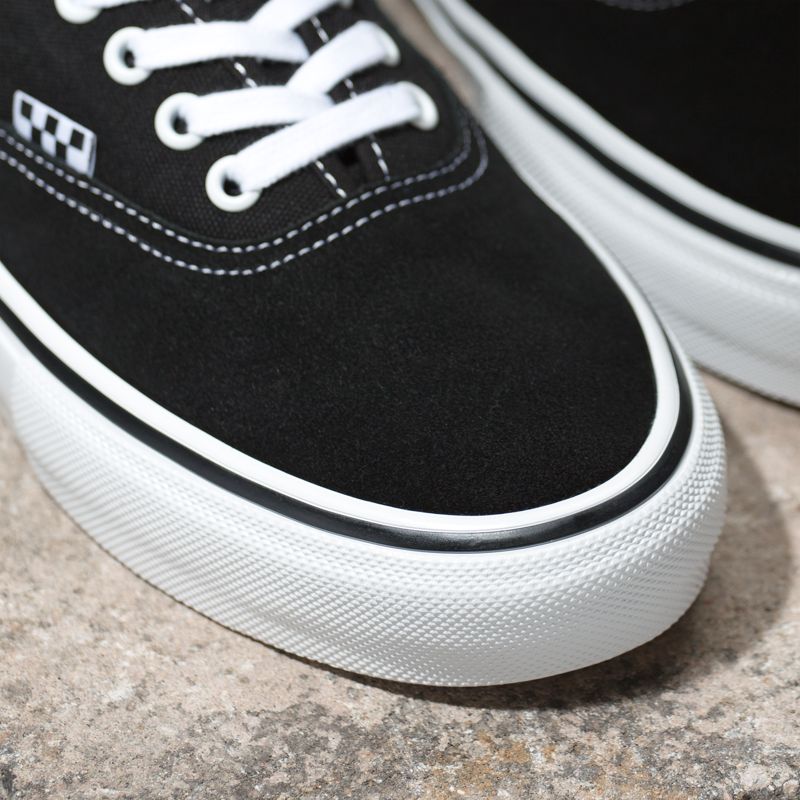 Vans Authentic Skateschuhe Herren Black/White | Österreich-ZRW712689