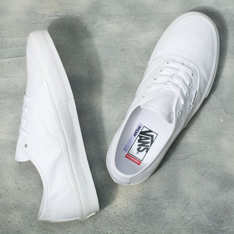 Vans Authentic Skateschuhe Herren Weiß | Österreich-FBS473165