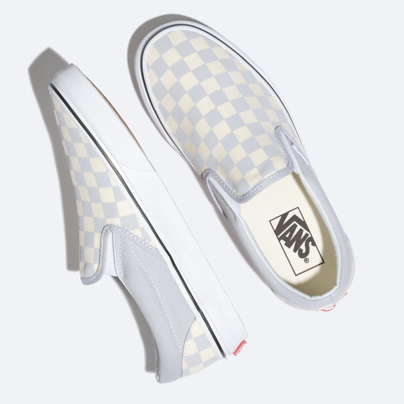 Vans Checkerboard Halbschuhe Herren Grey/White | Österreich-TVE125048