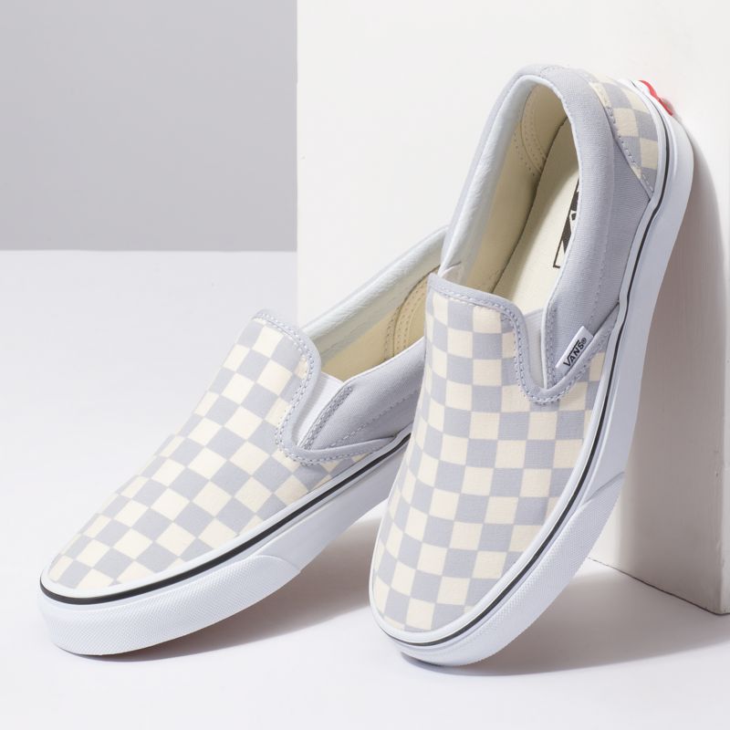 Vans Checkerboard Halbschuhe Herren Grey/White | Österreich-TVE125048