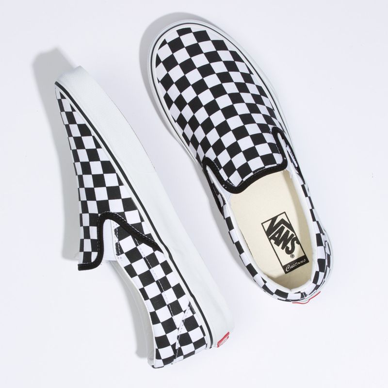 Vans Checkerboard Weite Halbschuhe Herren White/Black | Österreich-YCK306718