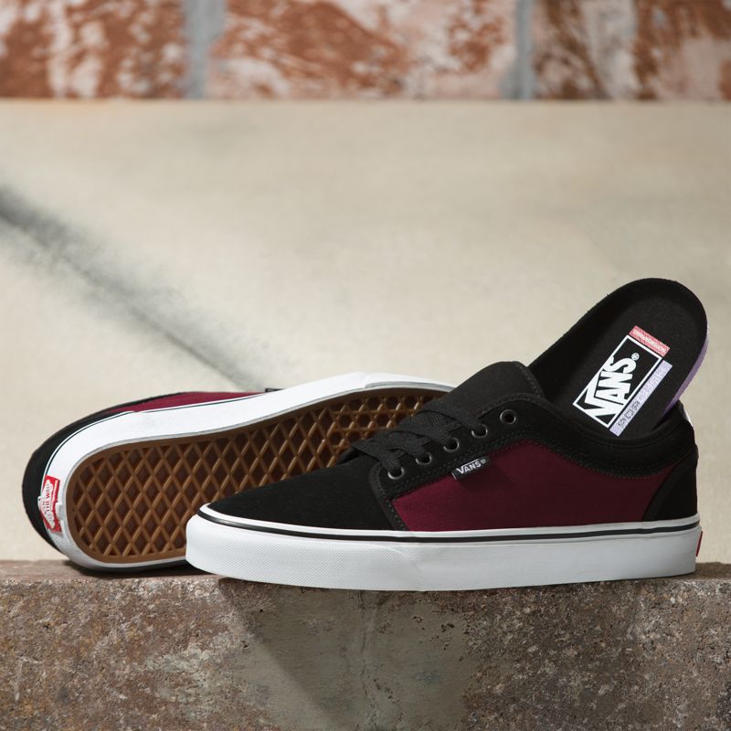 Vans Chukka Low Skateschuhe Herren Burgundy/Black | Österreich-BGV312750