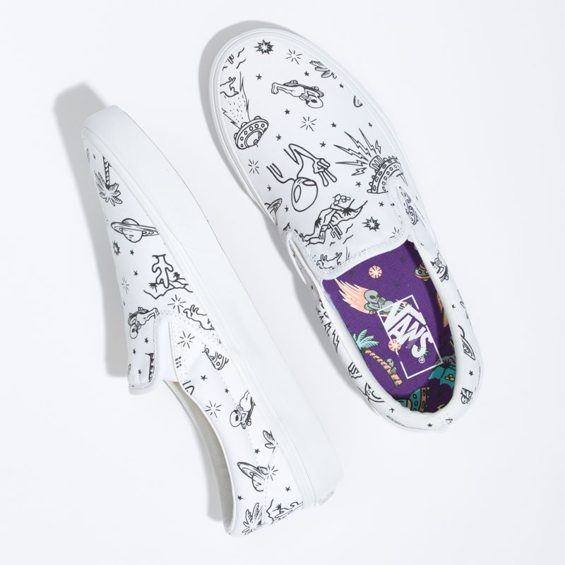 Vans Klassische Halbschuhe Herren White/Purple | Österreich-ITU308974