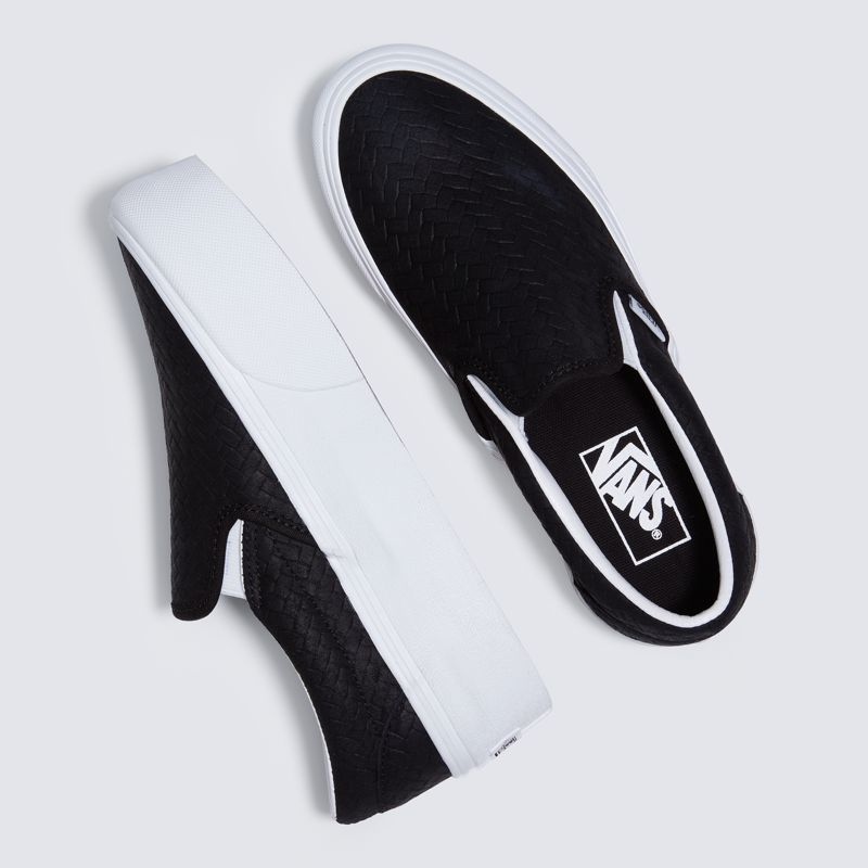 Vans Klassische Stackform Halbschuhe Herren Black/White | Österreich-MSR301957