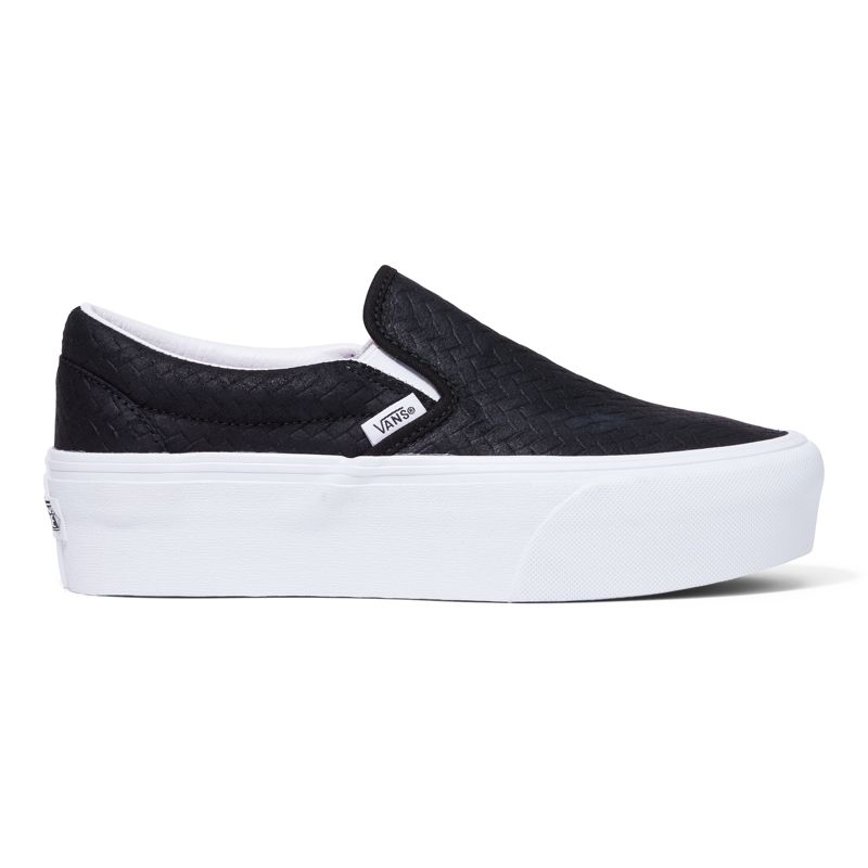 Vans Klassische Stackform Halbschuhe Herren Black/White | Österreich-MSR301957