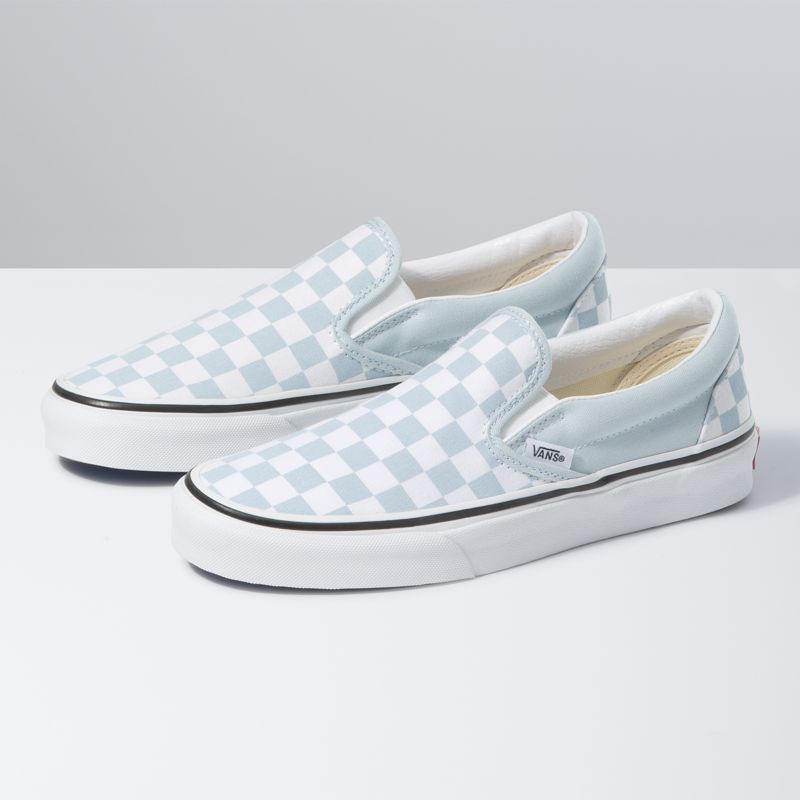 Vans Checkerboard Halbschuhe Herren Blue/White | Österreich-QBN179463