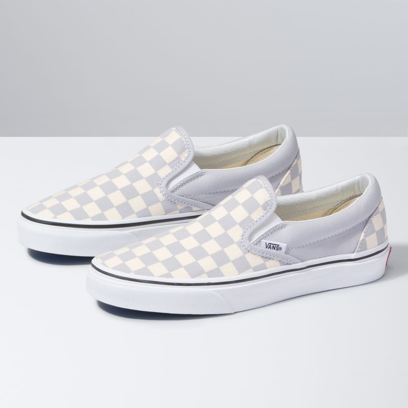 Vans Checkerboard Halbschuhe Herren Grey/White | Österreich-TVE125048