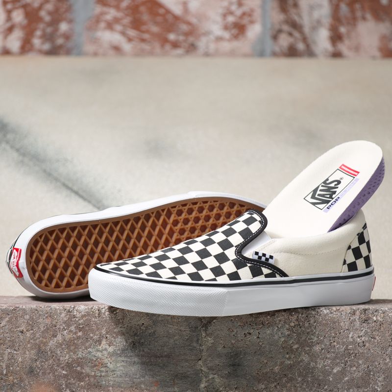 Vans Checkerboard Skateschuhe Herren Black/White | Österreich-IEG574683