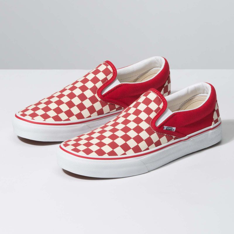 Vans Checkerboard Weite Halbschuhe Herren Rot | Österreich-OYN732849