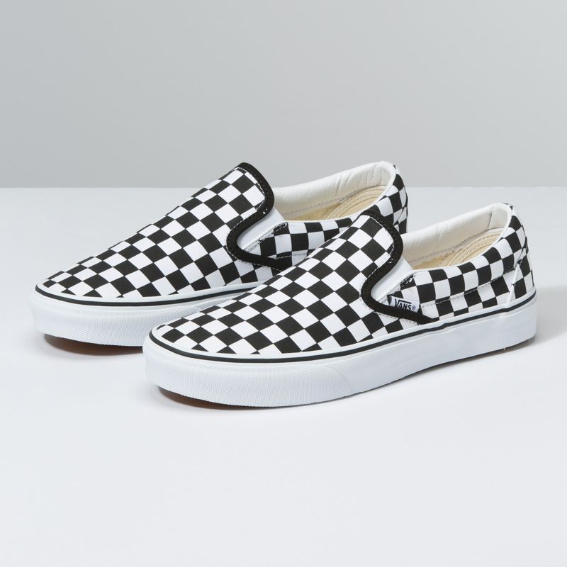 Vans Checkerboard Weite Halbschuhe Herren White/Black | Österreich-YCK306718