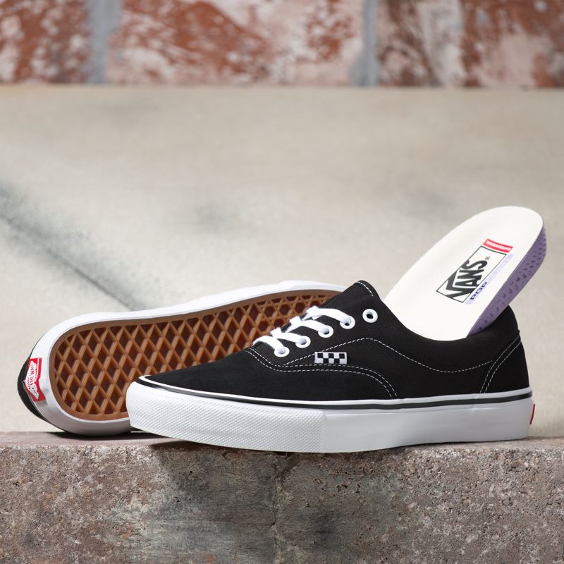 Vans Era Skateschuhe Damen Black/White | Österreich-FLU839640