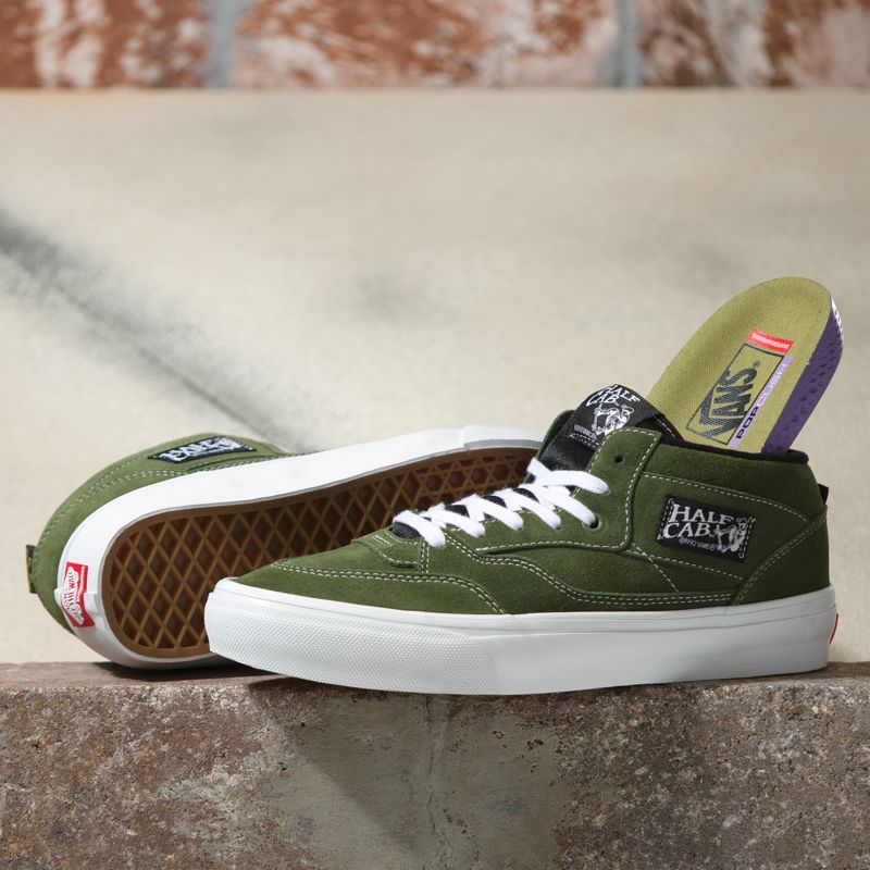 Vans Half Cab Skateschuhe Damen Dunkelgrün | Österreich-TFS264835