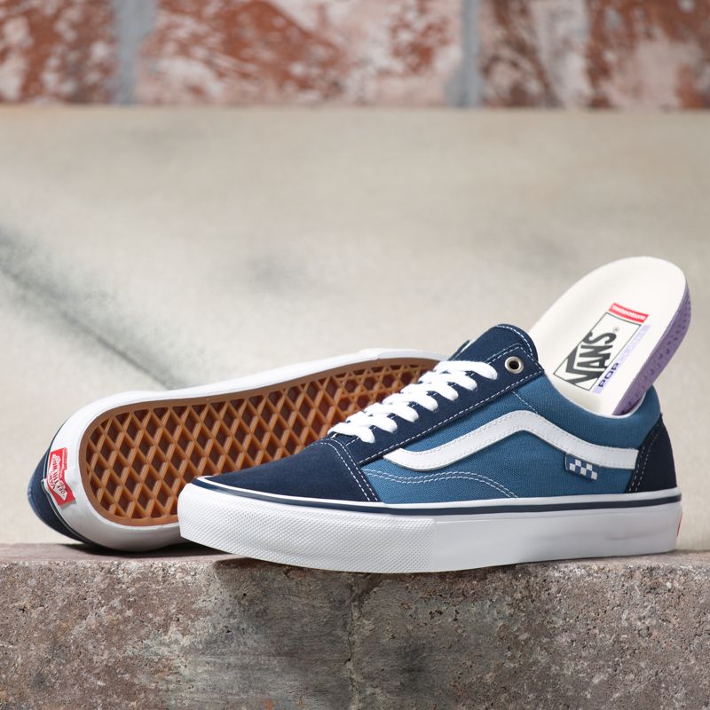 Vans Old Skool Skateschuhe Damen Navy/White | Österreich-OFS127943