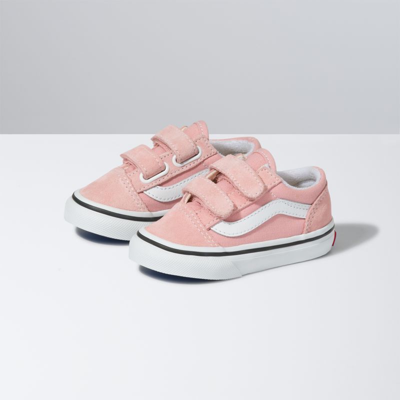 Vans Old Skool V Sneakers Kinder Pink/White | Österreich-COU368279