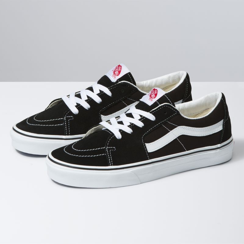 Vans SK8-Low Skateschuhe Herren Black/White | Österreich-YPX684019