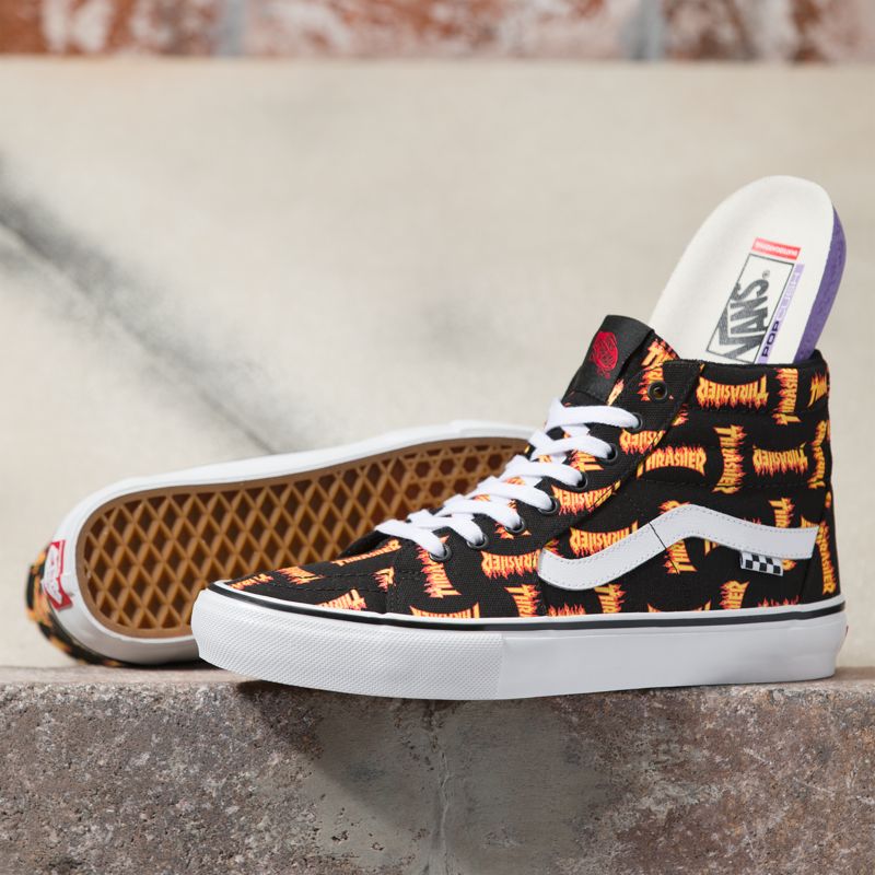 Vans Vans X Thrasher Skate Sk8-Hi Skateschuhe Herren Black/Multicolor | Österreich-LYF467059